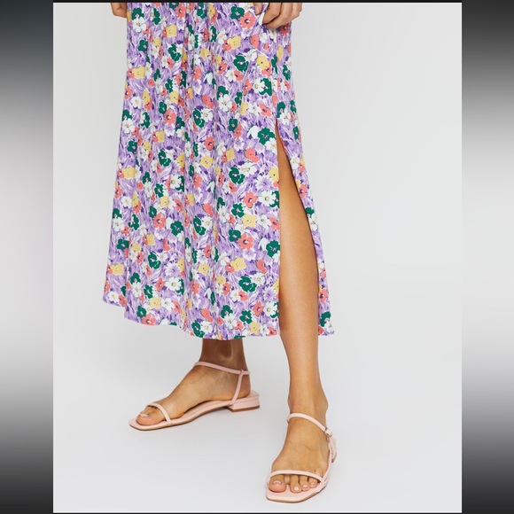 FAITHFULL the Brand RARE Cuesta Midi Skirt in Nefeli Print - Size 10 - Picture 12 of 15